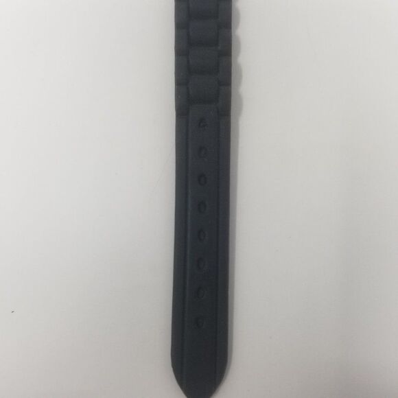 Geneva Black Silicone Adjustable Strap Gemmed Crystal Bezel 10026 Women's Watch - Picture 13 of 13